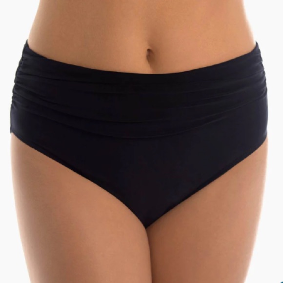 Magicsuit Shirred Jersey Swim Bottom Black Us 14